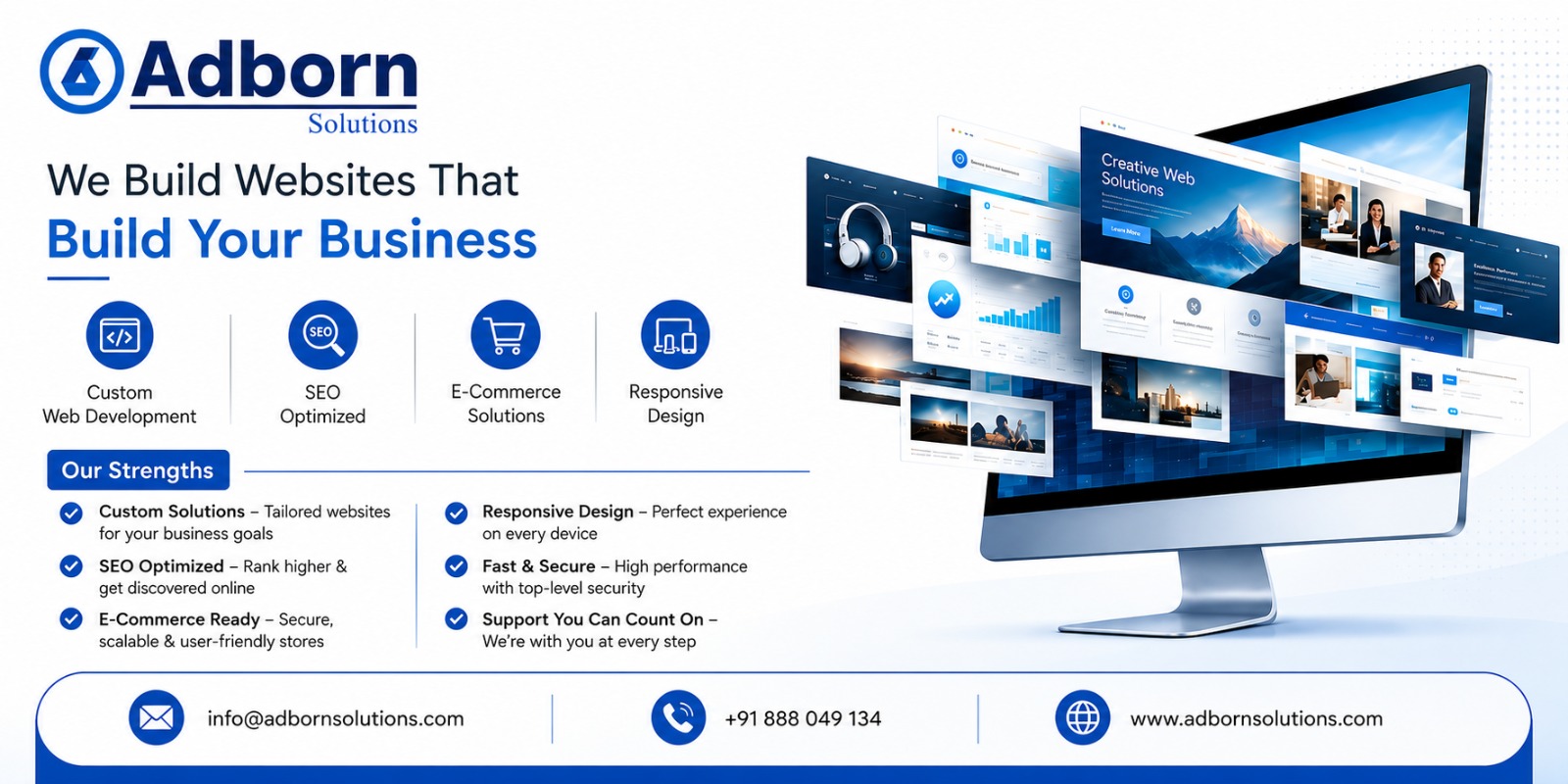Website development and digital growth strategy by AdBorn Solutions